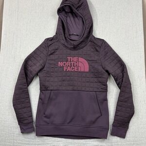 The North Face Hoodie Womens Medium Purple Half Dome Quilted Pullover Sweatshirt